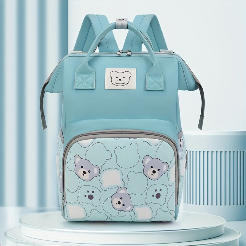 Trendy and chic, this spacious and lightweight backpack is perfect for moms on the go. Featuring a waterproof design and adorable little bear motif, this backpack can easily be attached to a stroller for added convenience.