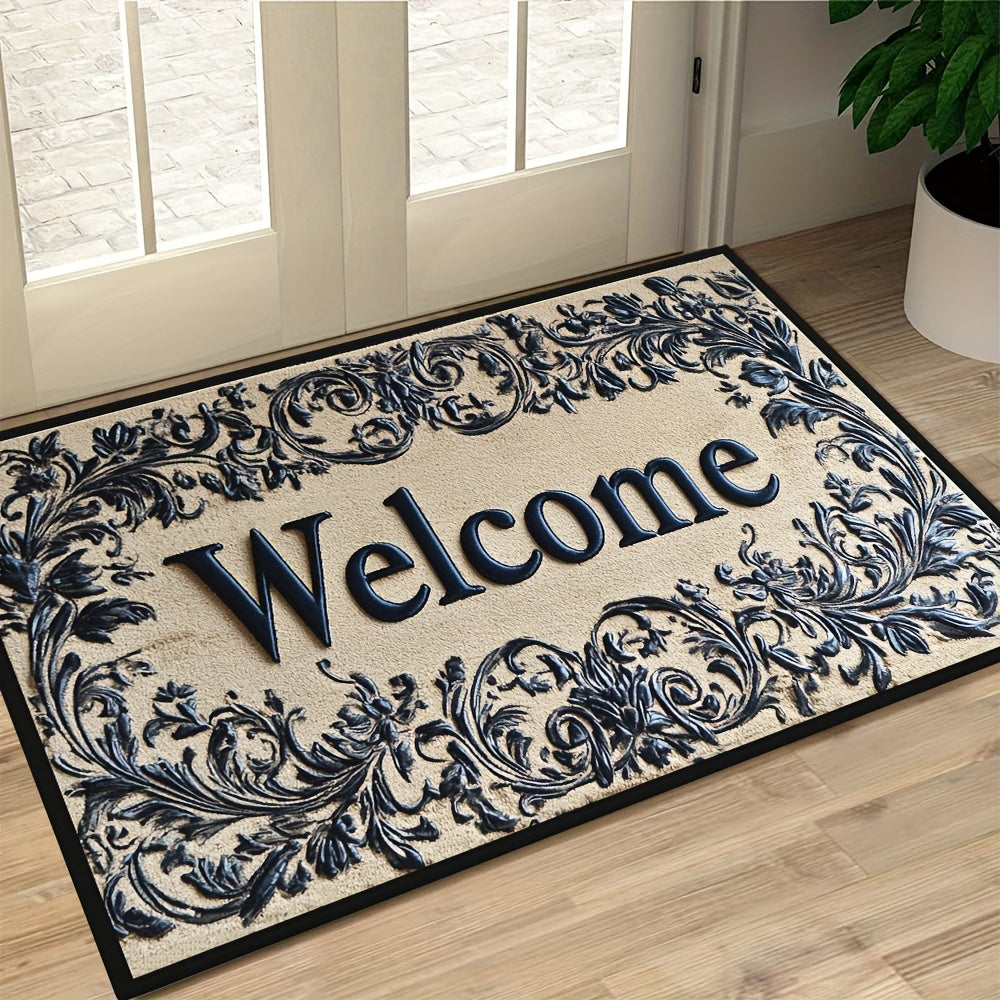 Stylish Braided Welcome Doormat - Slip-Resistant, Easy to Clean with Rubber Backing, Great for Any Room in the House - Perfect Holiday Gift & Decor Piece