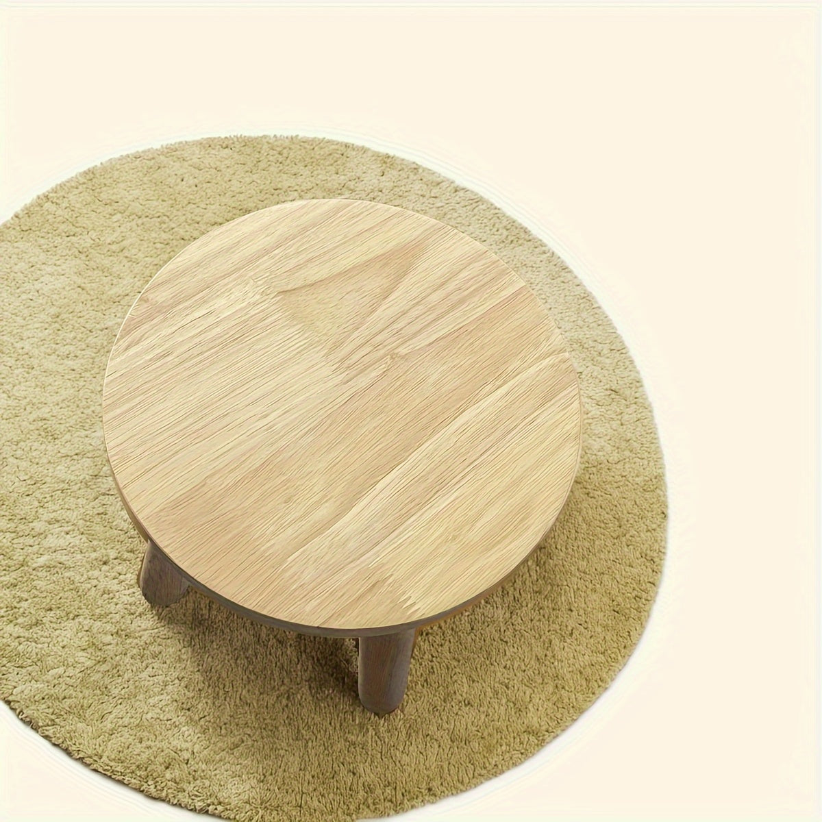 Solid wood round stool ideal for changing shoes at home or office.