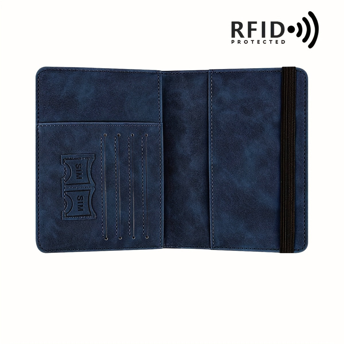 RFID Passport Holder, thin retro PU wallet for travel documents