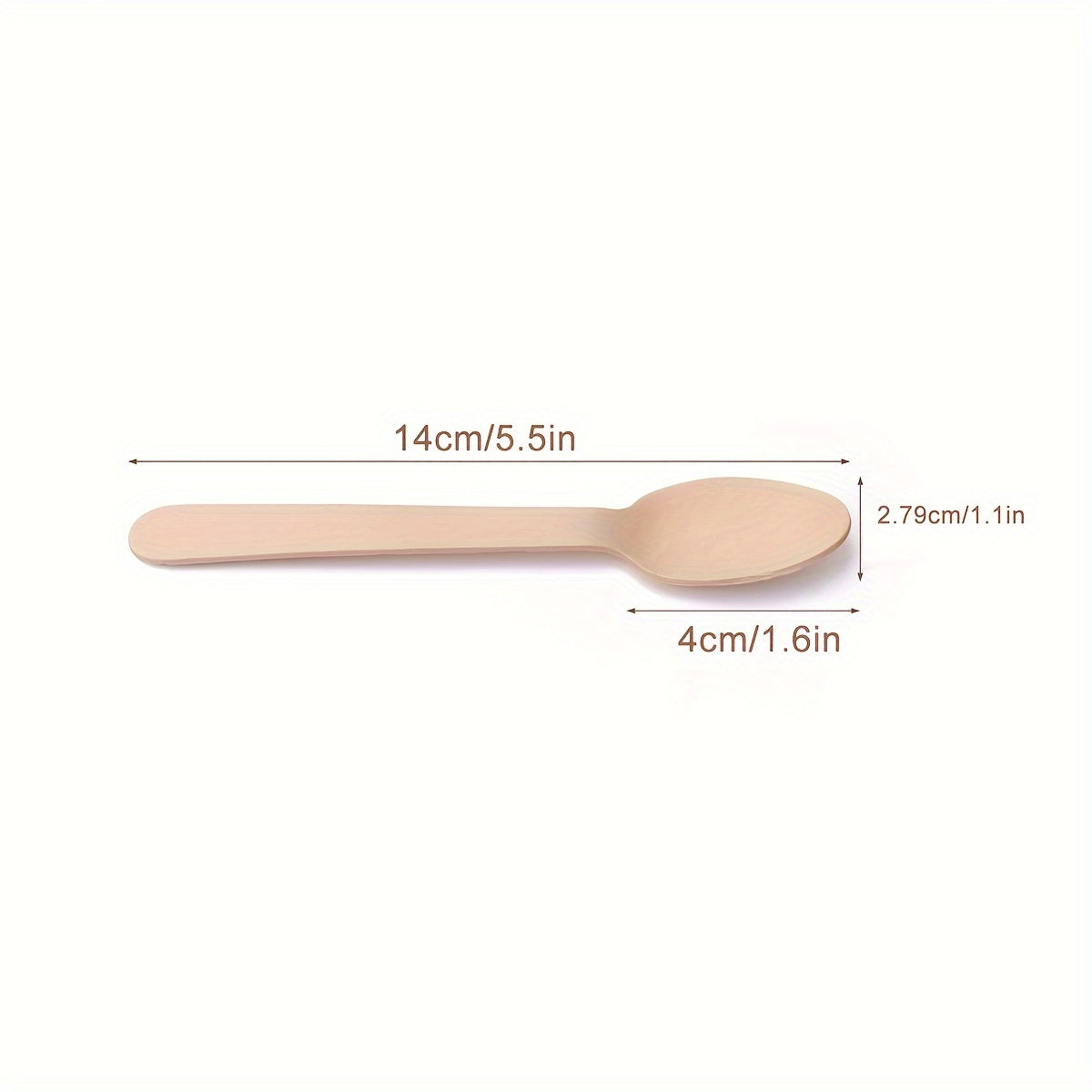 Premium Bamboo Mini Spoons ideal for serving Hot Chocolate - Great for Parties & Events, available in packs of 50 or 100