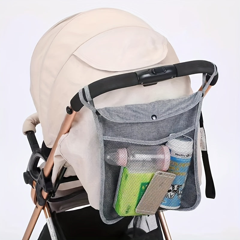 Stroller Bag with Plain Color Design, Organize and Carry Items Easily with this Portable Stroller Organizer, Versatile and Multi-functional Storage Bag for Strollers