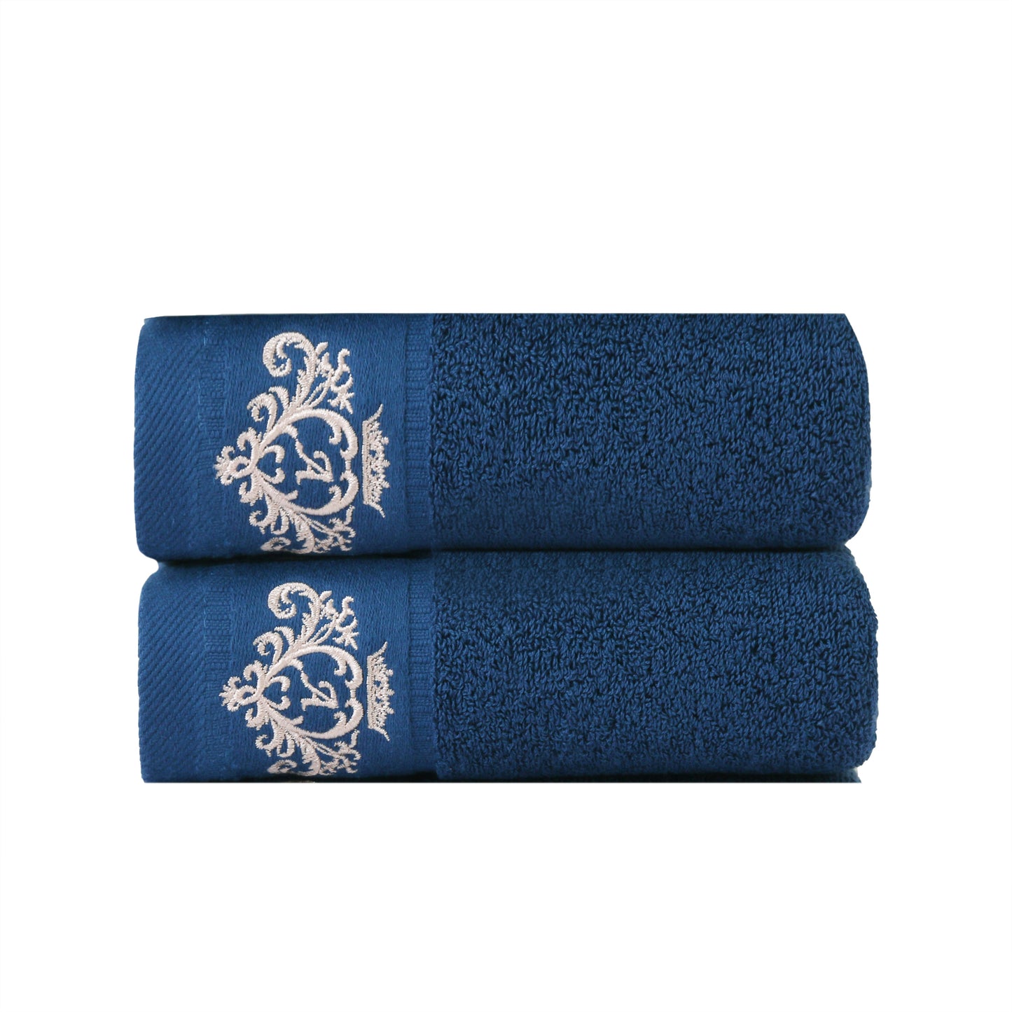 Crown Pattern Cotton Towel Set - Soft, Absorbent, Durable - Ideal for Family Use - Includes Hand and Bath Towels - 34.8x74.93cm and 70.1x139.7cm - Bathroom Accessories