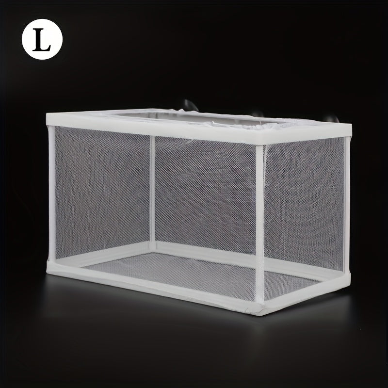 1pc Aquarium Breeding Isolation Net made of durable PE material for fish and shrimp separation in small tanks.