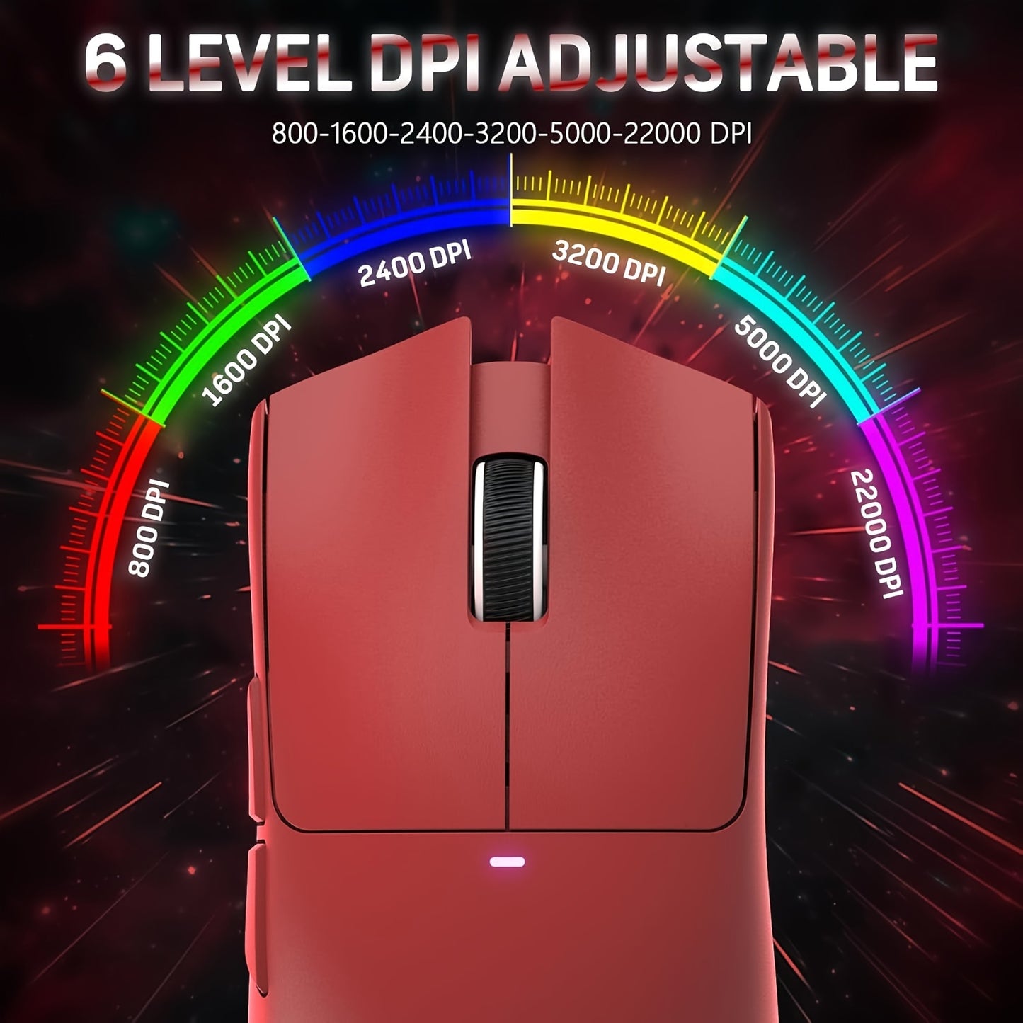 Attack Shark X11 59G Ultra-Light Wireless Gaming Mouse with Magnetic RGB Charging Dock, 22000 DPI, 5 Programmable Buttons for Pc/Laptop/Mac.