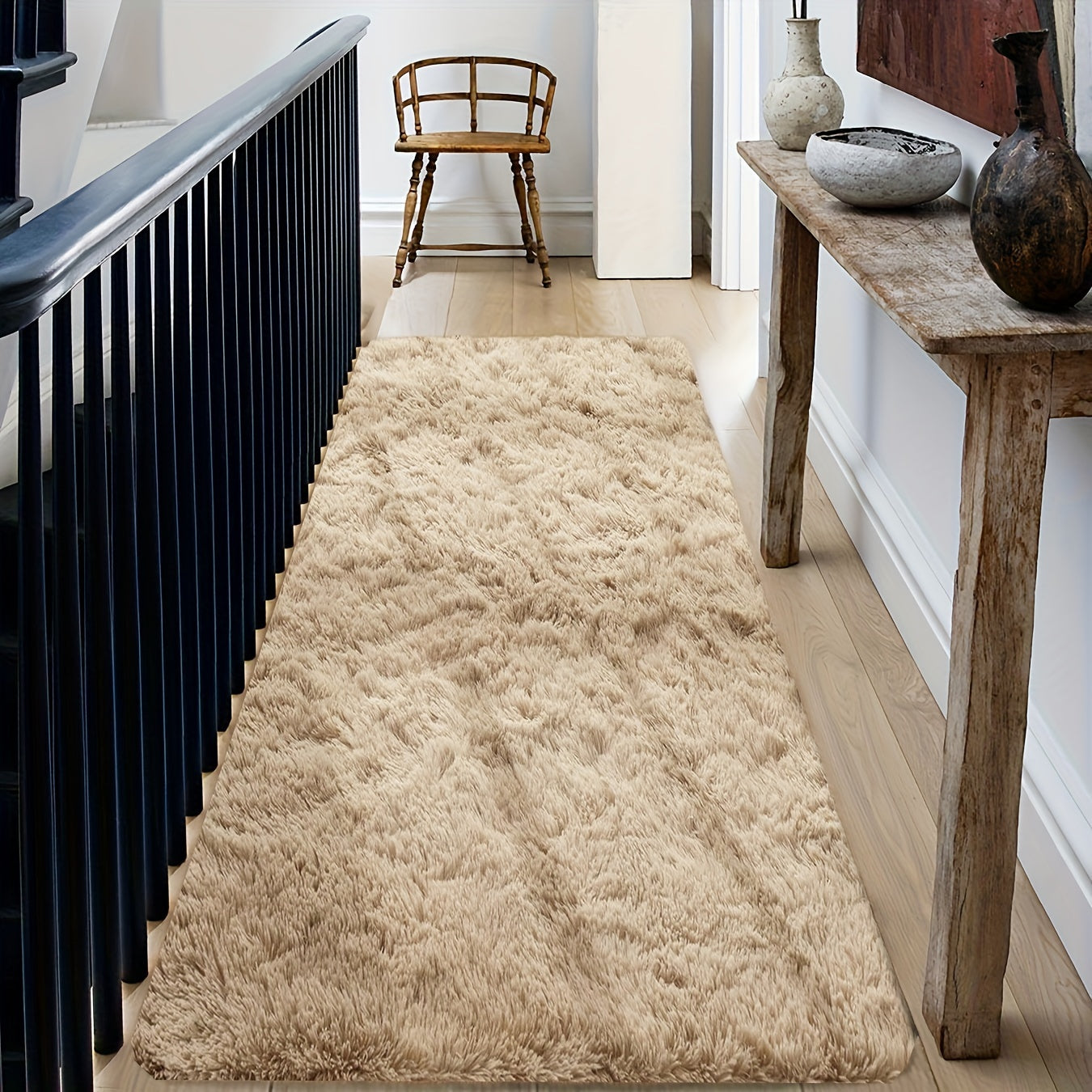 Soft fluffy shag area rug perfect for living room or bedroom décor. This cute, luxurious non-slip carpet is machine washable and adds a touch of elegance to your home. Ideal for home decor and room decor.