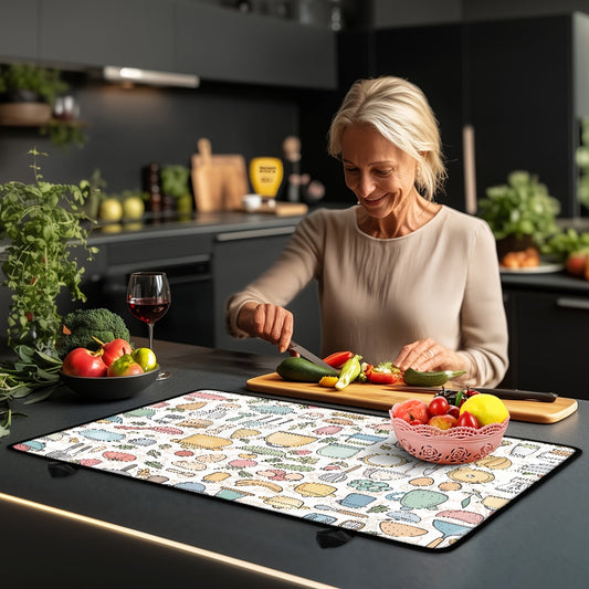 Patterned Cartoon Kitchen Tool Stove Cover - Heat-Resistant and Non-Slip, Suitable for Glass Ceramic and Rubber Stove Surfaces. Protects from Scratches, Can be Used as an Ironing Mat and Coffee Pad for Electric and Magnetic Stoves. Versatile Countertop