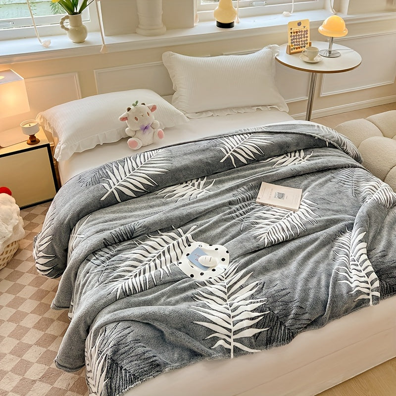 Soft coral fleece throw blanket that is suitable for all seasons. Can be easily washed in the machine and is versatile enough to be used on the bed, sofa, at the office, or as a gift.