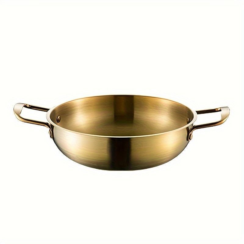 Multipurpose Stainless Steel Pan with Handle - Safe for Food, Perfect for Korean Noodles & Soups, Must-Have Kitchen Utensil