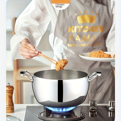 Durable Soup Pot Made of 304 Stainless Steel, Suitable for Gas Stovetops, No Electricity Needed