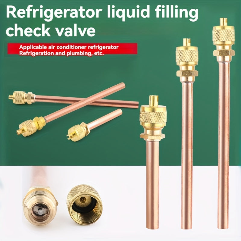 Refrigerator air conditioner fluorination check valve comes in packs of 10 or 20 pieces. This efficient and safe solution is ideal for filling refrigerants in household appliances. A must-have household gadget.