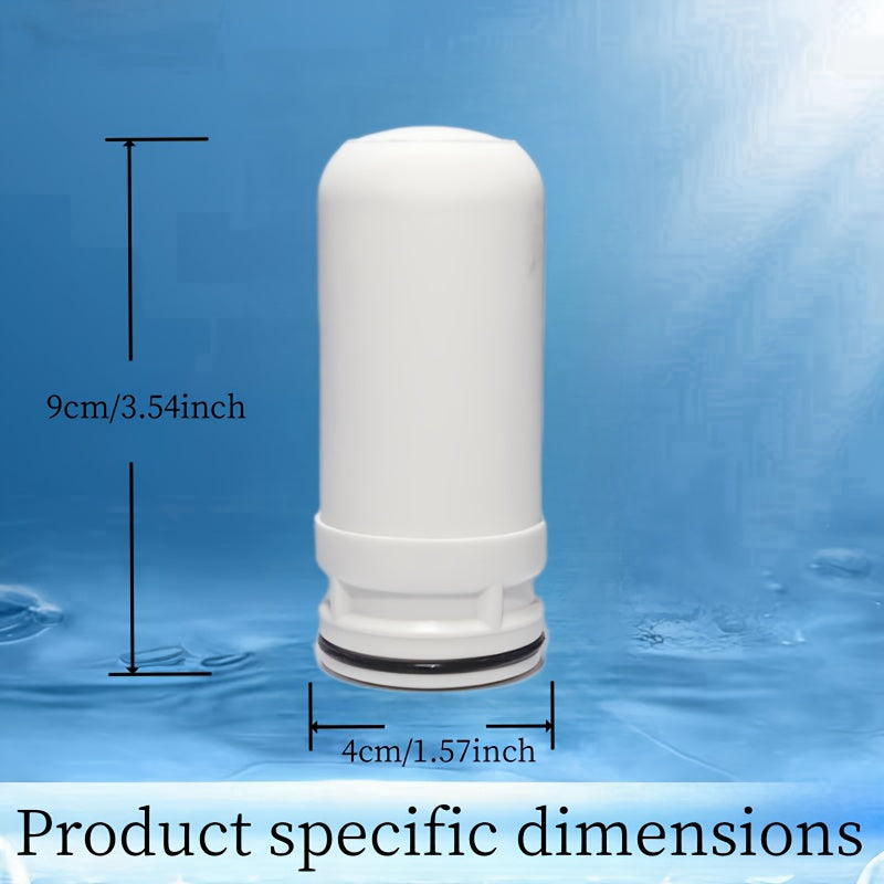 A set of three universal filter elements for faucet water purifiers, featuring a ceramic composite multi-layer design. These filter elements are compatible with most faucet water purifiers and are designed to reduce residual chlorine, scale, heavy