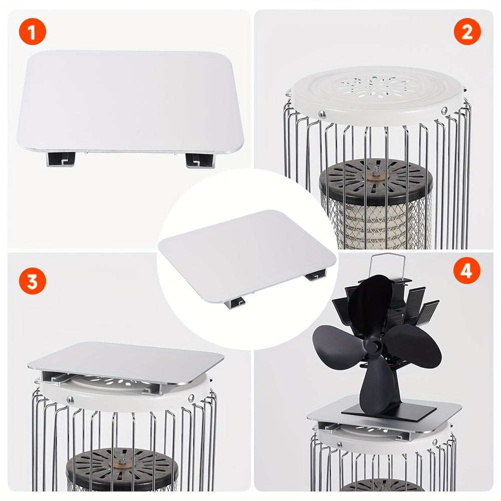 Aluminum Stove Fan Heat Shield with High-Temperature Resistance - Insulation Board for Burner Protection, Perfect for Fireplaces and Heaters