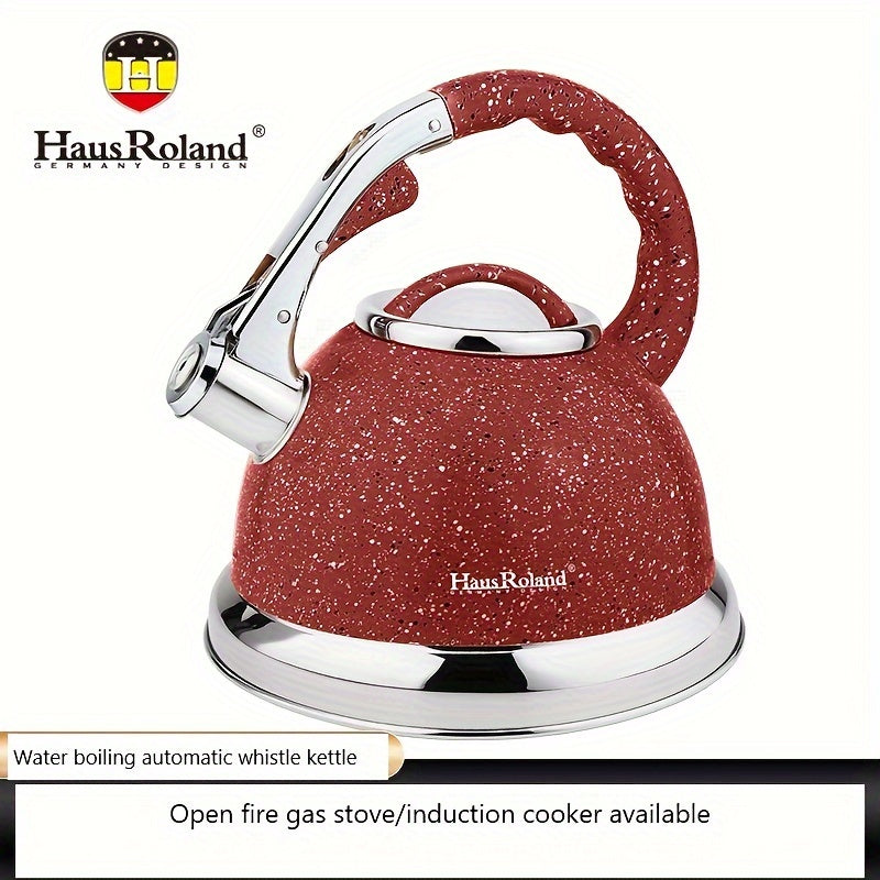 HausRoland's Stainless Steel Whistling Kettle: Ideal for Gas Stoves, No Electricity Required, Great for Kitchen and Dining Use