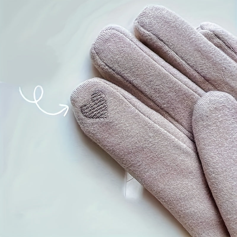 Stay warm and stylish with these Fleece Lined Windproof Touchscreen Riding Gloves for women. Made from polyester fashion velvet, these gloves offer elasticity for a comfortable fit. Perfect for casual outdoor activities, these gloves are hand washable