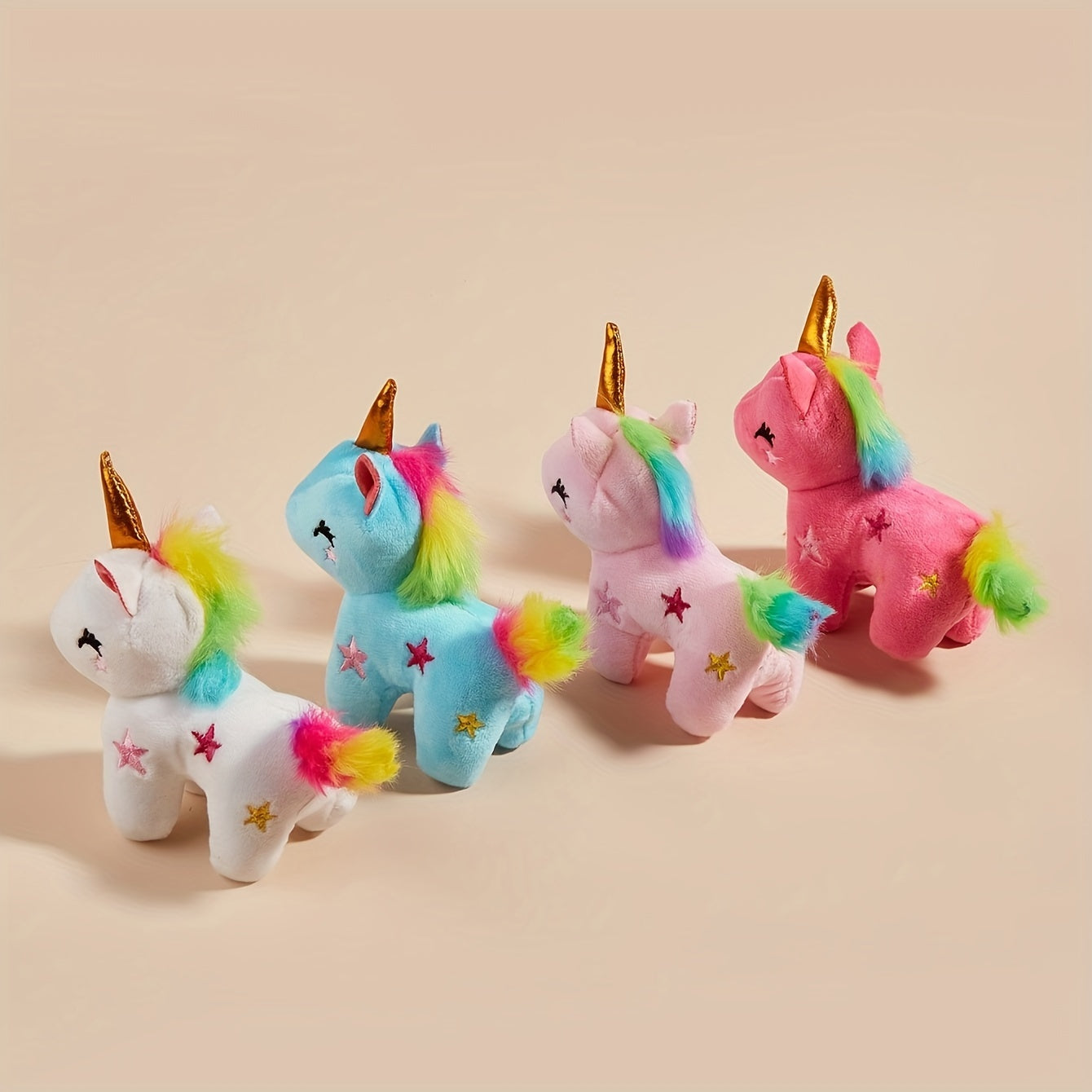 Adorable Unicorn plush toy with star accents, ideal for small pets.