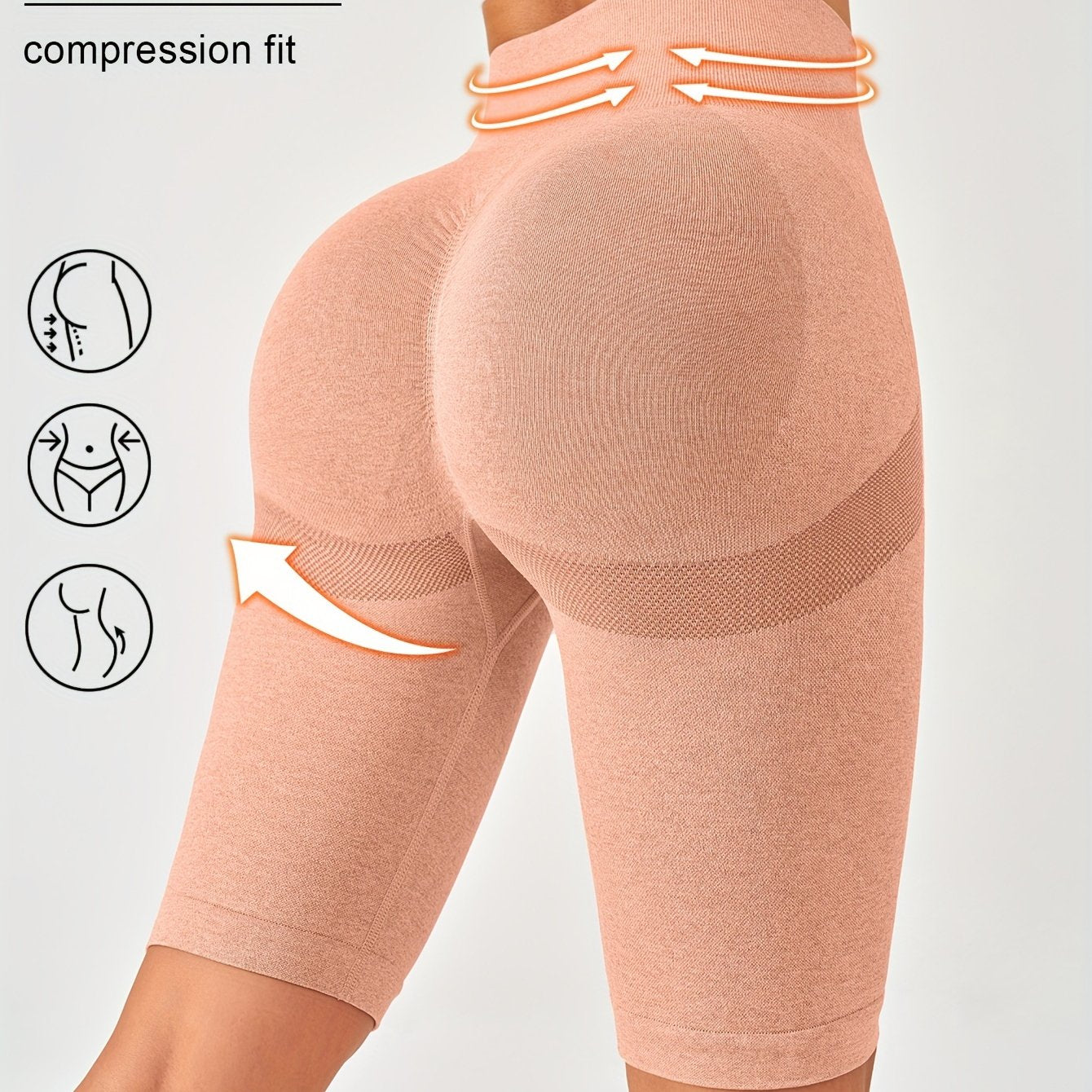 Solid color knitted yoga fitness pants for women with high waist, hip lift, and tight belly.