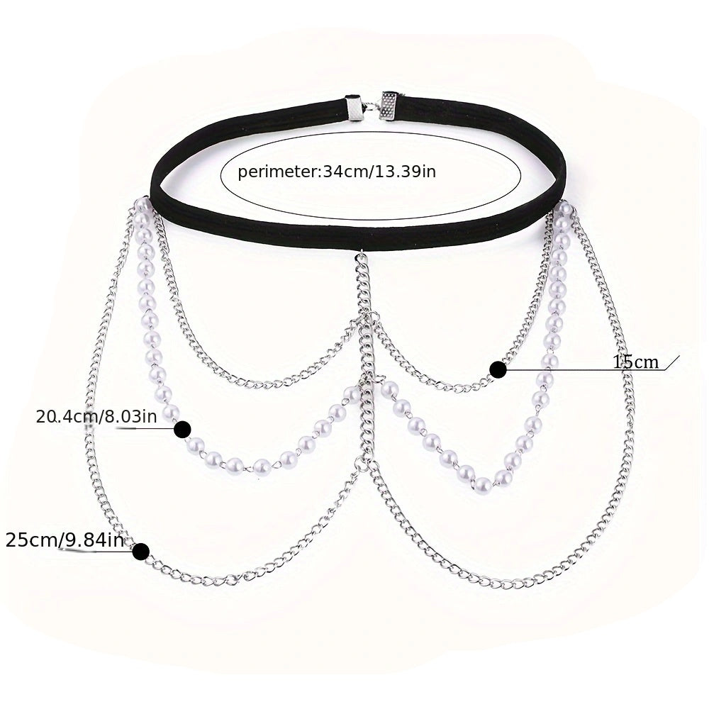 Горячая распродажа сексуальной ретро цепочки для ног с жемчугом, эластичной веревкой и многослойным дизайном, популярной в Европе и Америке.