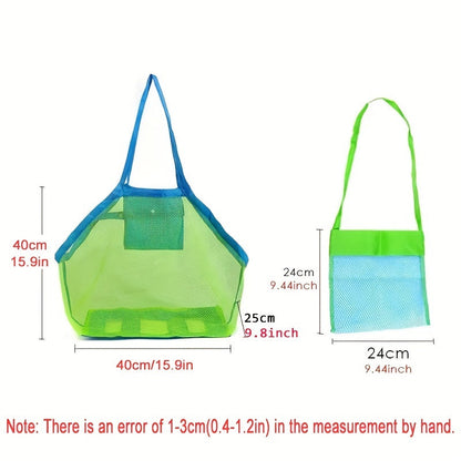 Сумка для пляжа большого размера из сетки - изготовлена из прочной оксфордской ткани, устойчива к песку и быстро сохнет, идеально подходит для игрушек, полотенец и продуктов. | Отлично для плавания, кемпинга и походов