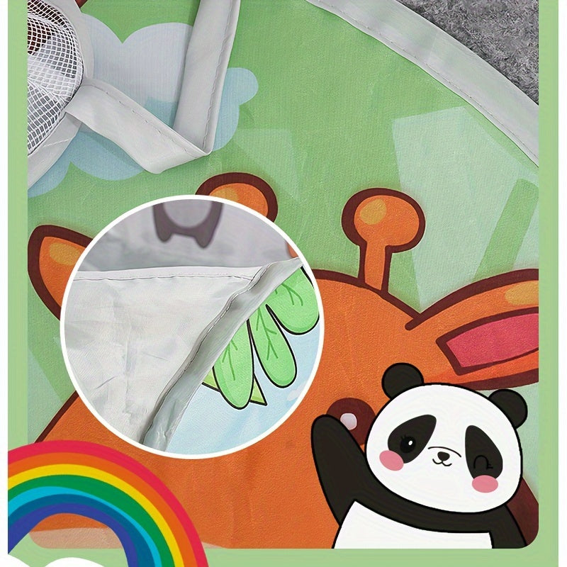 Pop-up play tent with ball pit for toddlers, featuring ocean ball fence and unique bird & dinosaur themes, made of polyester fabric and steel frame. Great gift for boys and girls aged 12