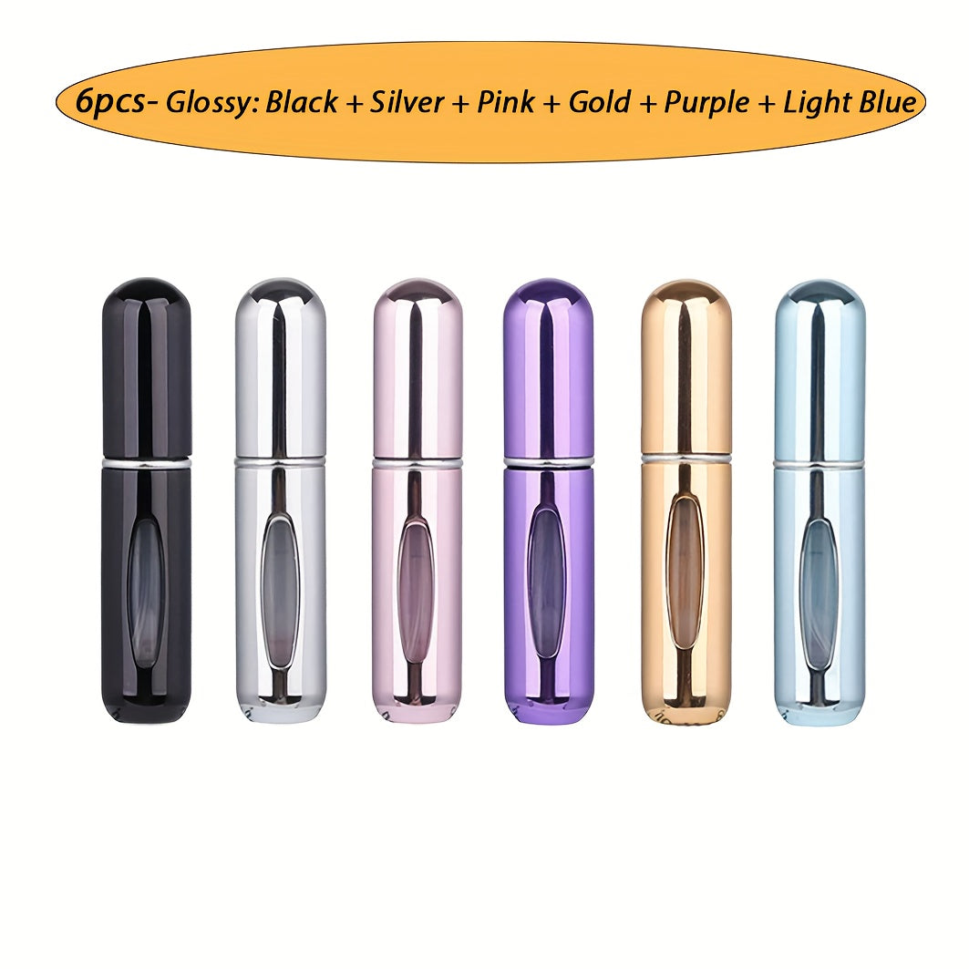 Refillable atomized perfume bottle ideal for travel and outings (5ml), suitable for men and women, makes a great gift.