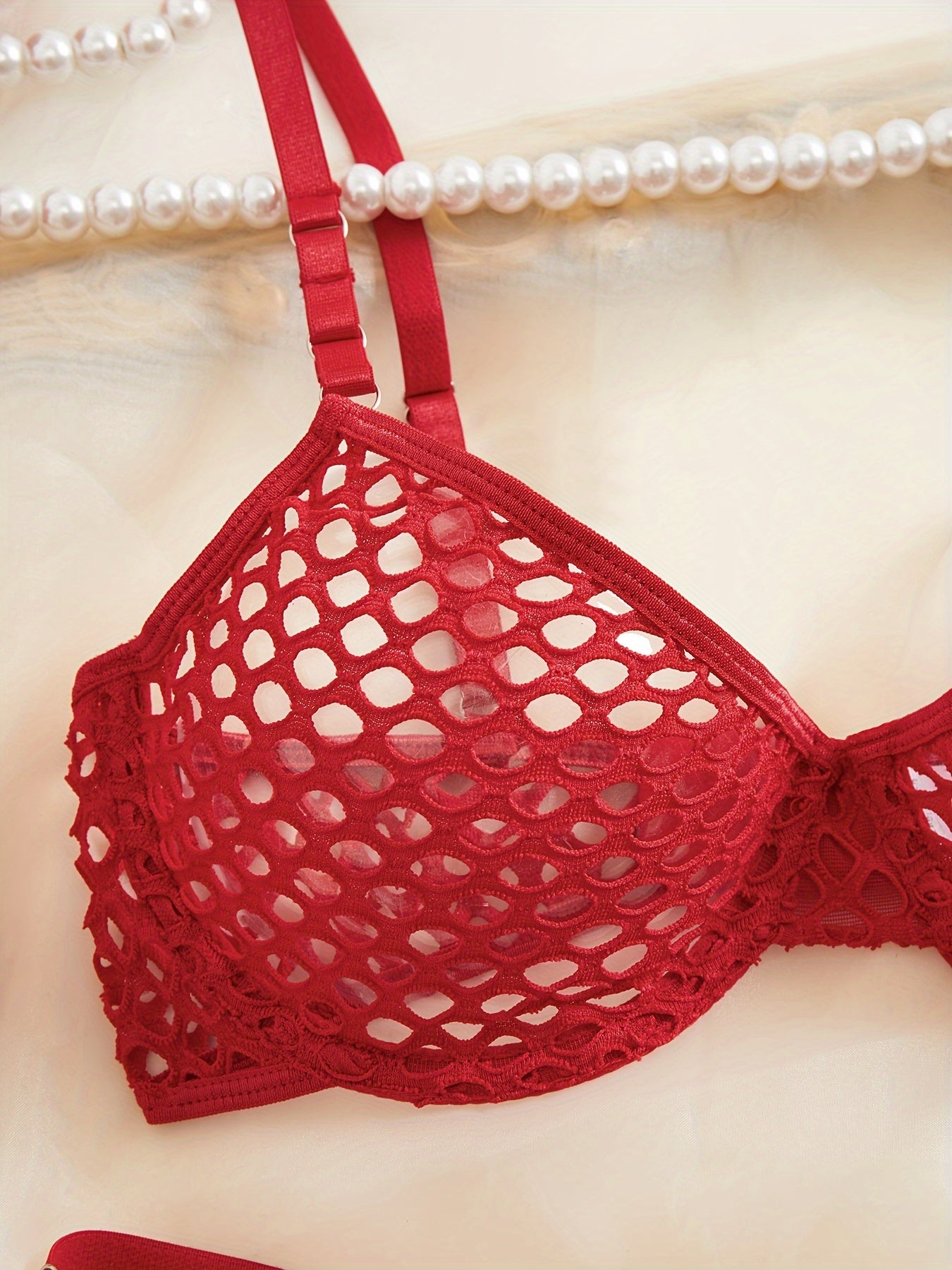 2-piece sexy fishnet lure underwear