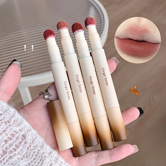 1 Velvet Matte Lip Glaze with Sponge Applicator, Long-lasting Creamy Lipstick in Multi-color Shades for All Skin Types.