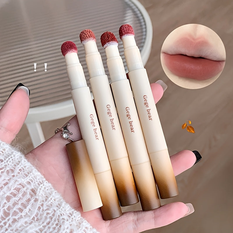 1 Velvet Matte Lip Glaze with Sponge Applicator, Long-lasting Creamy Lipstick in Multi-color Shades for All Skin Types.