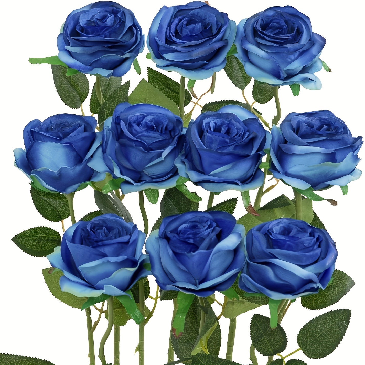 10 fake roses with stems for home, wedding, or office décor. Ideal for Valentine's Day, proposals, weddings, and aesthetic décor.