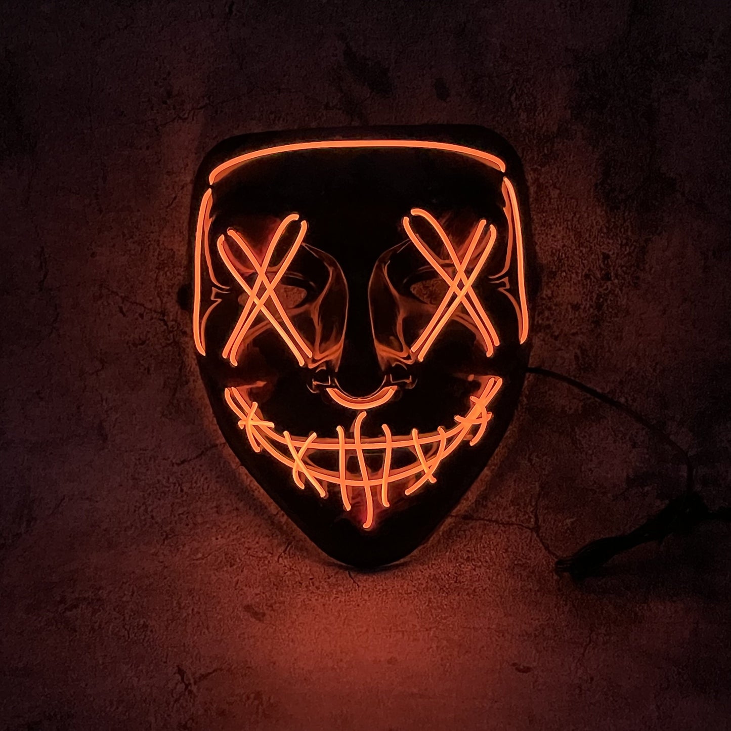 Get ready to elevate your Halloween party or photography atmosphere with this Cyberpunk LED Clown Mask. With 8 color options to choose from, this glow mask is powered by dry batteries and is compatible with AA batteries (batteries not included). Add a