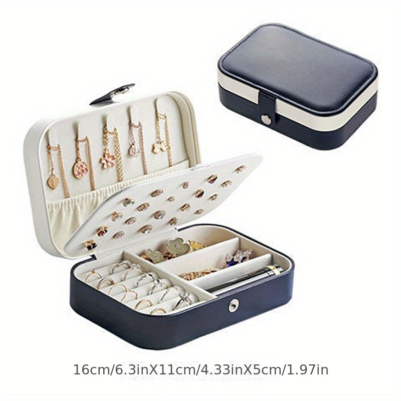 1pc Jewelry Travel Case for organizing and storing jewelry on the go. Can also be used as a stylish addition to various rooms in the house.