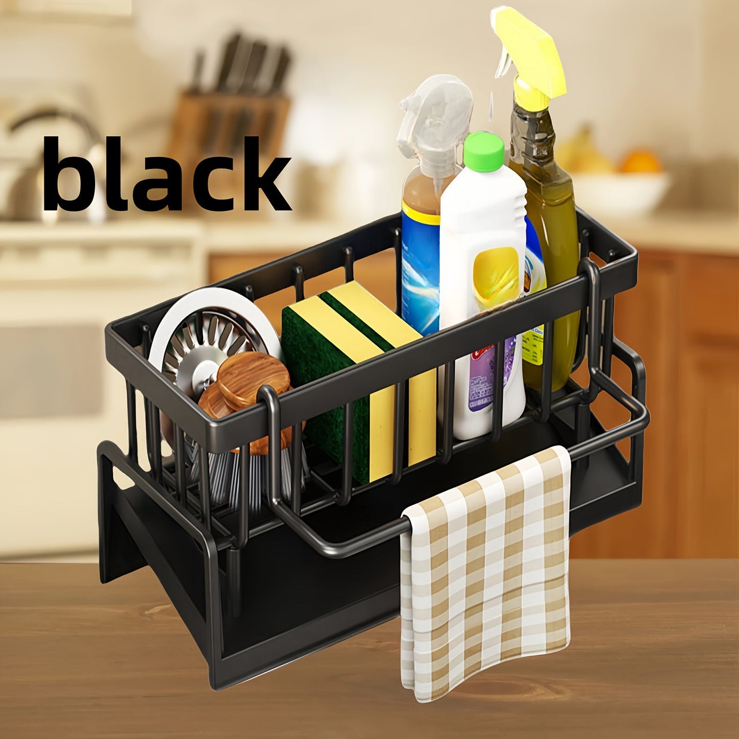 Get organized with the Multifunctional Kitchen Storage Rack! This modern plastic rack comes in a combo pack of 1 or 2 pieces, with 5 styles to choose from. It features a draining function, space-saving design, and large capacity to help keep your kitchen