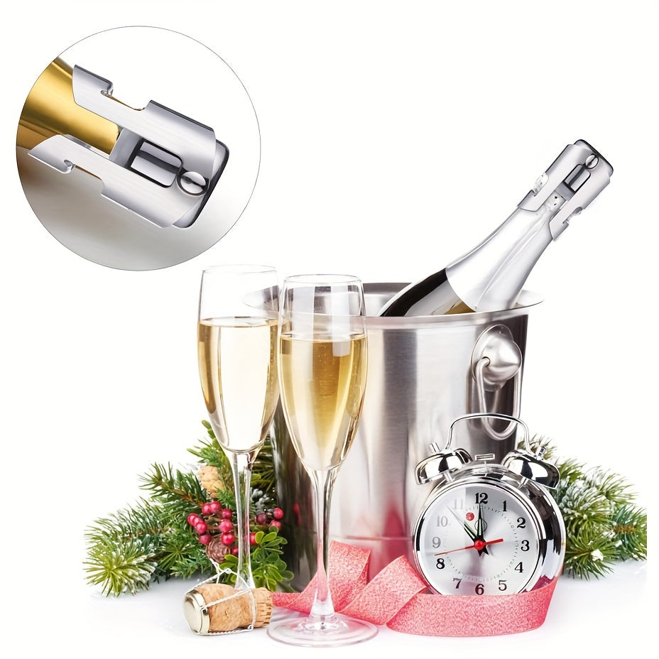 Food-grade silicone champagne preserver keeps sparkling wine fresh and prevents leakage. Ideal for champagne, cava, prosecco.