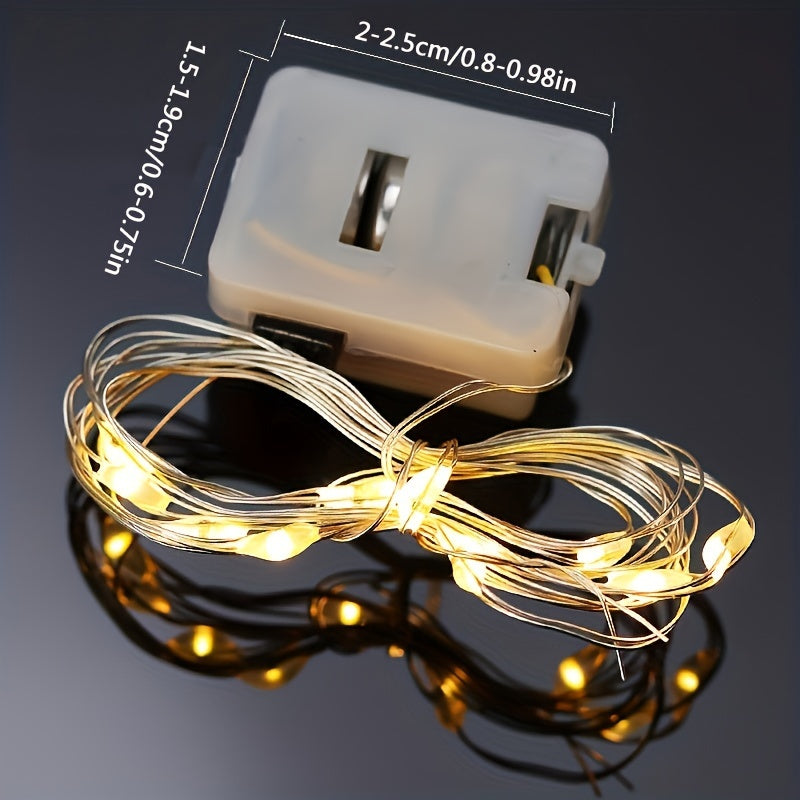 Mini Fairy Lights with Copper Wire, 10/20 Speed Modes, ideal for Christmas decor.