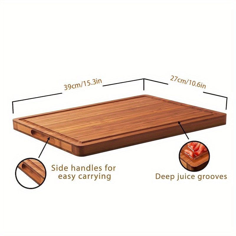 1 piece of versatile wooden cutting board, perfect for chopping, slicing, and serving cheese, charcuterie, meat, bread, vegetables, and fruits. Ideal for home kitchens, dormitories, and a great gift idea for anyone who loves cooking and kitchen gadgets.