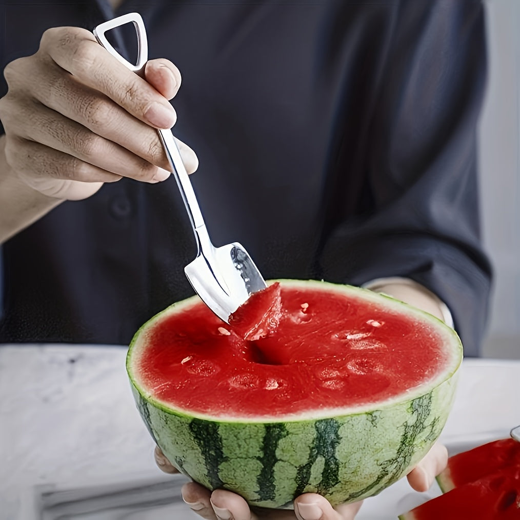 Set of 4 stainless steel melon ballers for watermelon, dessert, and ice cream