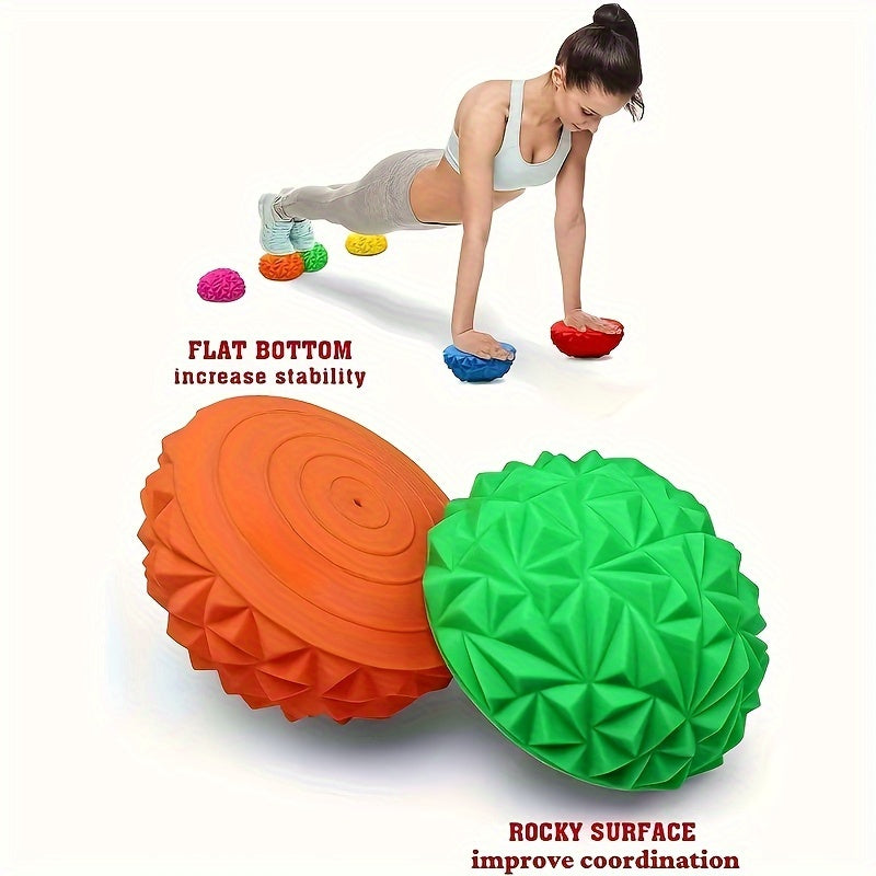 1pc PVC Exercise Yoga Ball for Balance Training, Foot Massage, and Stress Relief - Suitable for Yoga, Pilates, Gymnastics - Adult, 1 Pack