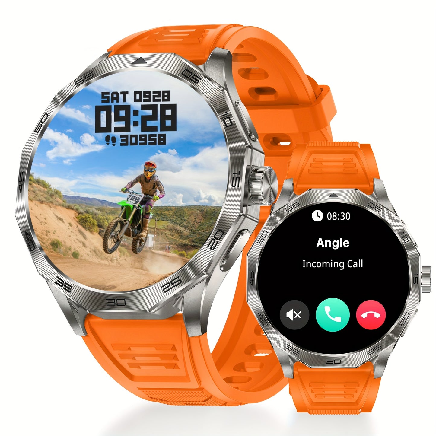 TIZOOP Smart Sports Watch with Dual Straps, Full Touchscreen, Multi-Sport Modes, Call & Text Alerts, Sleep Monitoring, Music Control, Weather Forecast, Sleek Design, Fitness Tracker