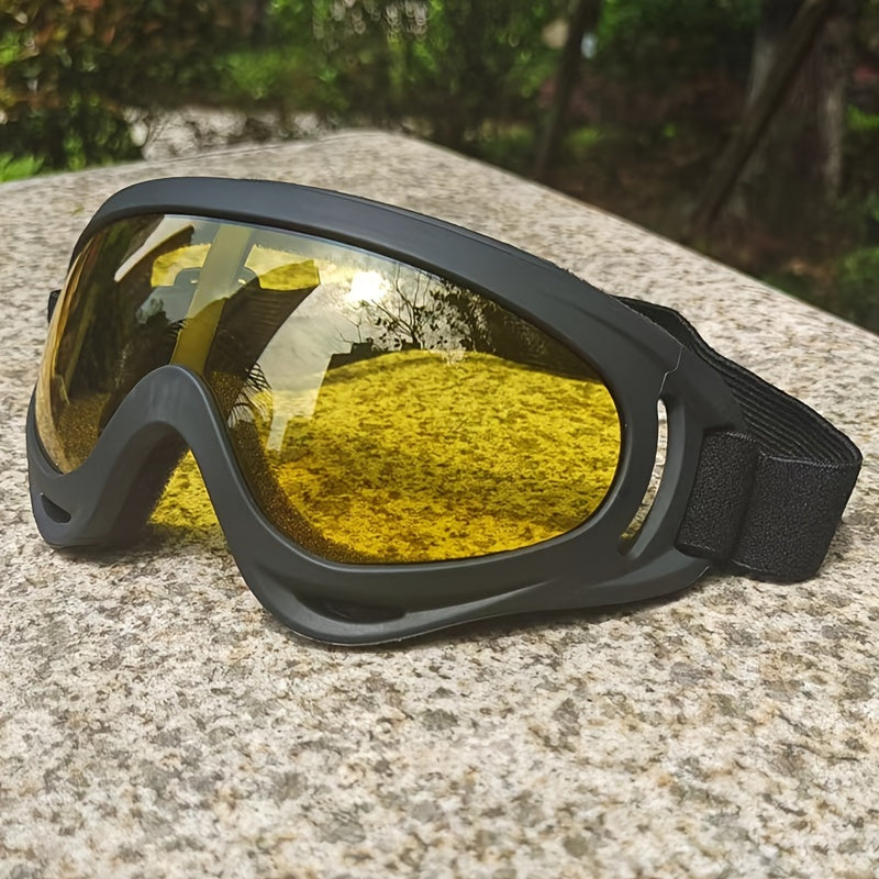 TPU Anti-Fog Windproof Goggles for Motorcycling, Cycling & Outdoor Activities, with Large Lens for Splash & Fog Protection.