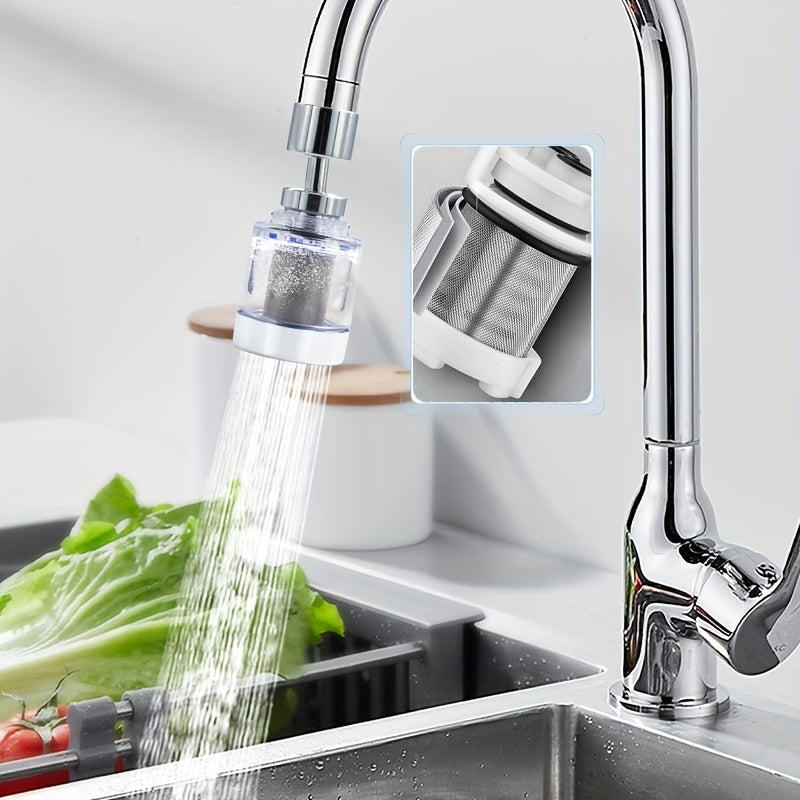 Stainless steel mesh filter faucet with large angle, made with ABS main material. The filter screen is crafted from 316 stainless steel, making it easy to clean and reusable.