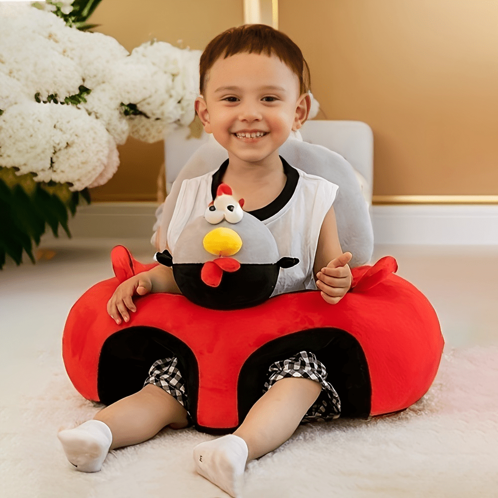 Floor Seat for Babies with Plush Animal Design and Support for Sitting Up, Perfect for Learning to Sit with Comfortable PP Filling