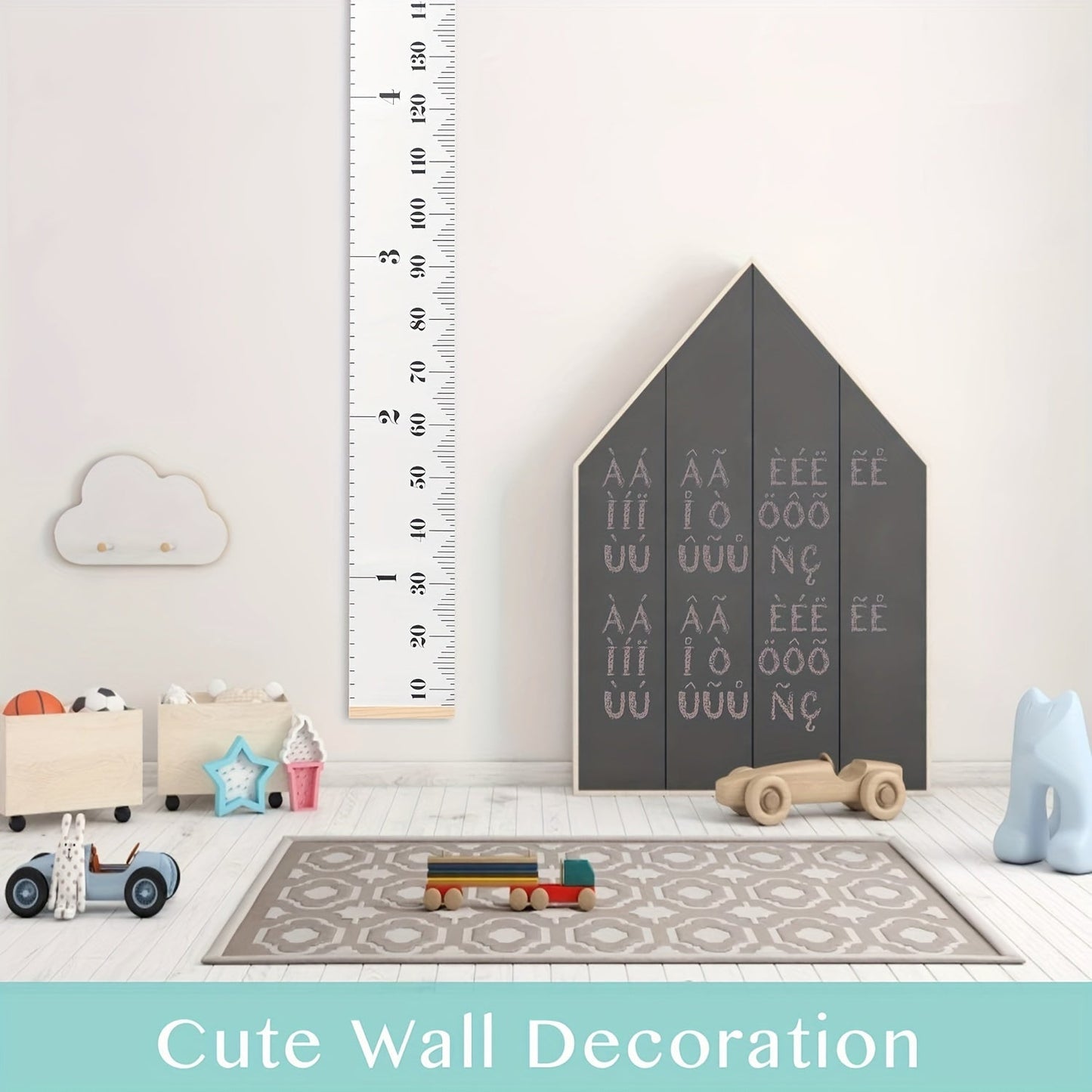 Measure your child's height with this detachable wooden growth chart ruler made from high-quality wood. A perfect addition to any home decor, this ruler is suitable for children aged 0 to 6 years old.