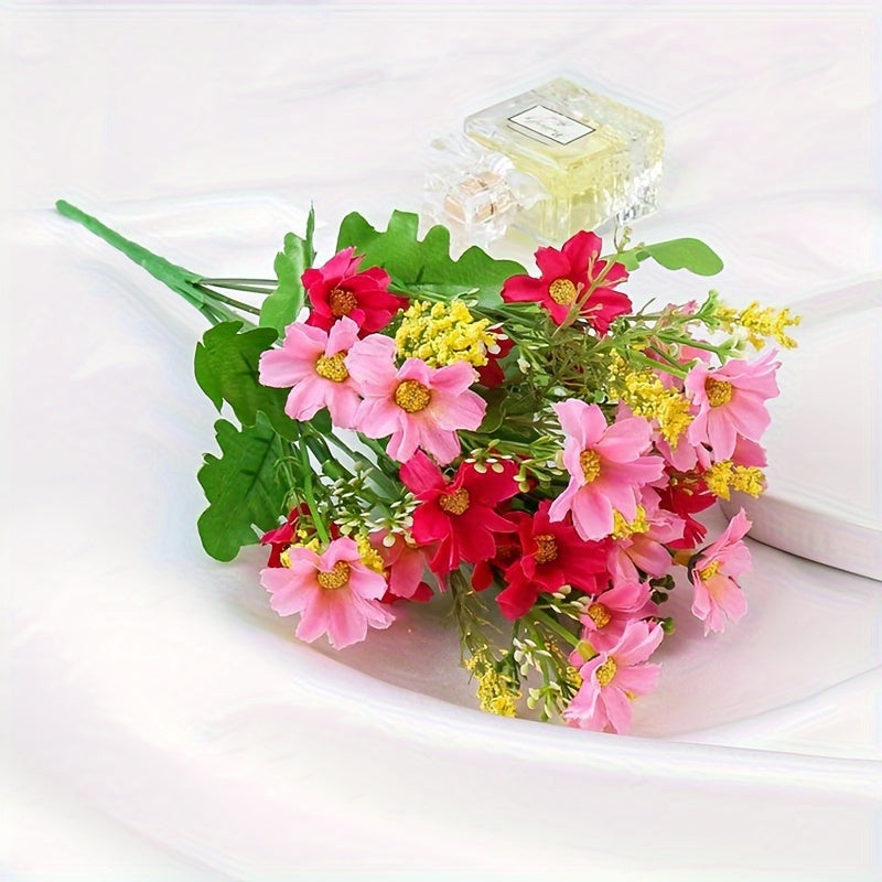 Realistic artificial daisy flower arrangement for home decor, weddings, and gifts.