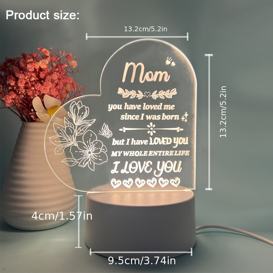 Celebrate special occasions with this Mother-themed night light, perfect for Mother's Day, Thanksgiving, birthdays, and more. Featuring a single soft and warm light, it adds a cozy touch to any bedroom decor. Eid Al-Adha Mubarak!