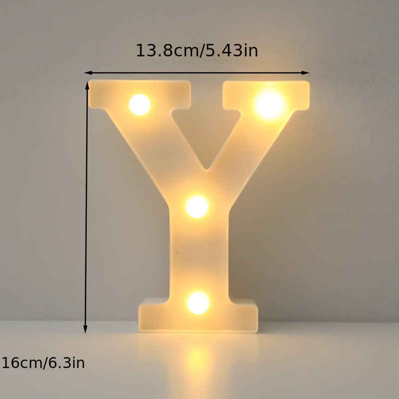 Luxury LED alphabet letter lights for home decoration. Perfect for weddings, birthdays, and Christmas parties.