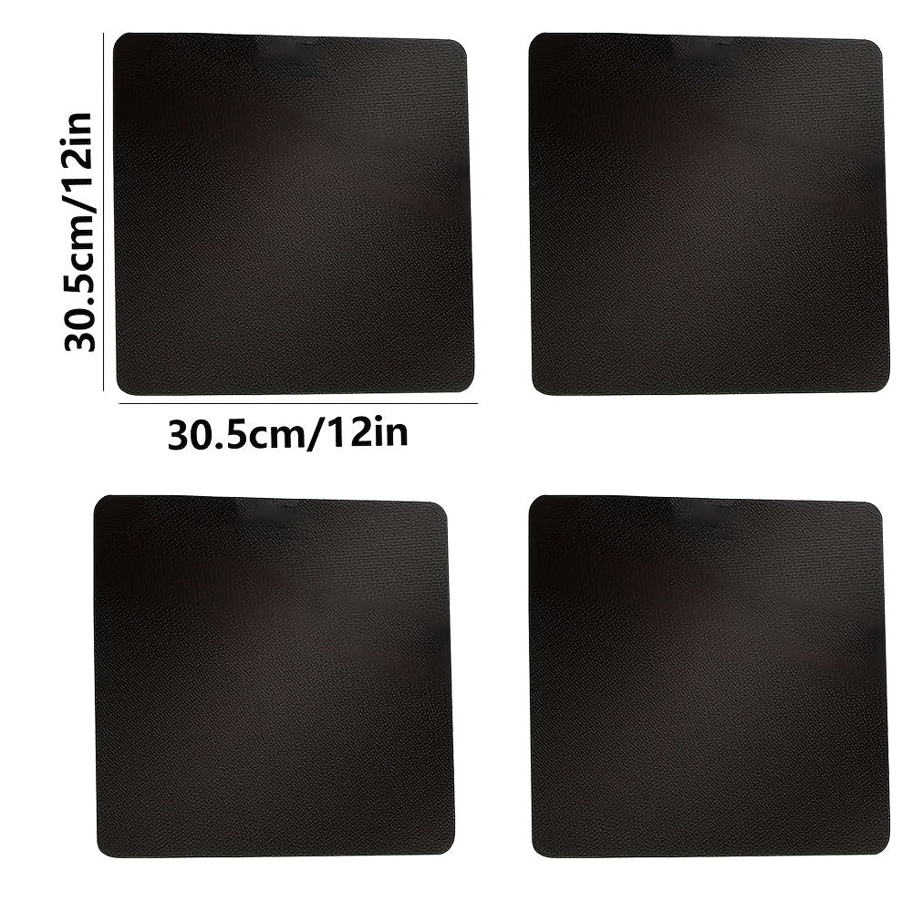 Set of 2 or 4 Non-Stick Reusable Oven Mats for 12-Inch Square Air Fryers, Compatible with Ninja Foodi, Cuisinart, Microwave - Food-Safe and Easy to Clean Air Fryer Accessories