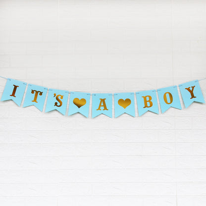 Boy's Burlap Banner - Ideal for Birthday and Christening Decor