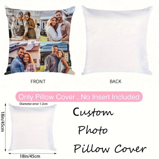 Personalize your 18x18 Pillow Cover - Great for Home Decorating & Celebrating Holidays such as Valentine's Day, Christmas, Thanksgiving, and New Year's - A Thoughtful Gift for Family and Anniversaries, Featuring a Design on One Side, Made of Polyester.