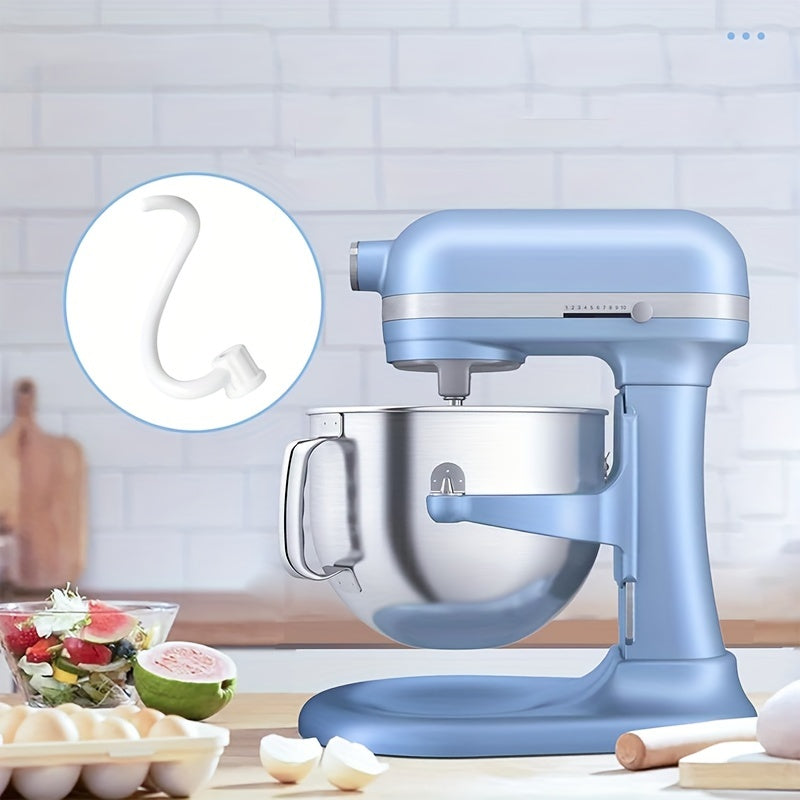 Efficiently knead your dough with this spiral coated dough hook, designed for stand mixers. Compatible with K5SS, K5A, KSM5, KS55, and Pro 600 models, this aluminum dough attachment is perfect for 5 qt and 6 qt lift stand mixers. Food safe and easy to