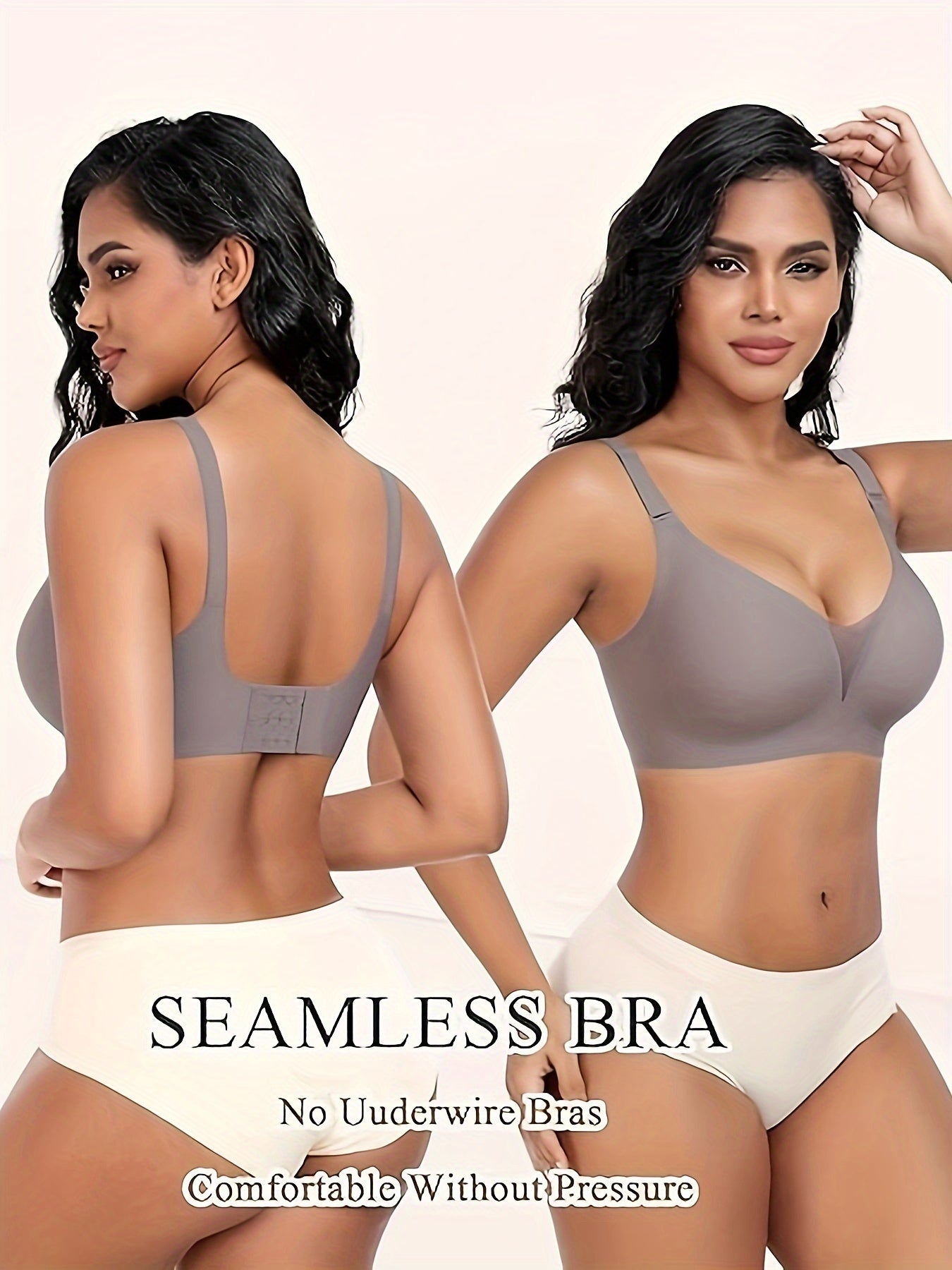 Comfortable push up bra with no seams, anti-sagging mesh and wireless design.